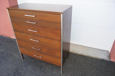 Paul McCobb Six Drawer Walnut Dresser by Paul McCobb for Calvin Furniture