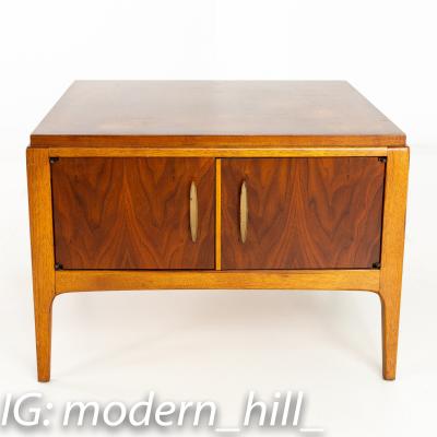 Paul McCobb Style Lane Rhythm Mid Century Walnut Nightstand Side End Table