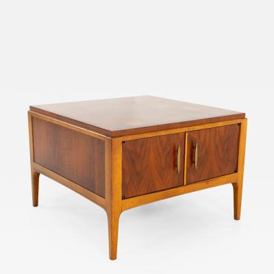Paul McCobb Style Lane Rhythm Mid Century Walnut Nightstand Side End Table