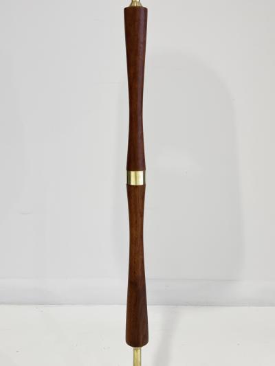 Paul McCobb VINTAGE BRASS AND WALNUT FLOOR LAMP
