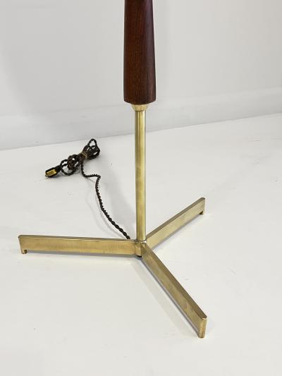 Paul McCobb VINTAGE BRASS AND WALNUT FLOOR LAMP
