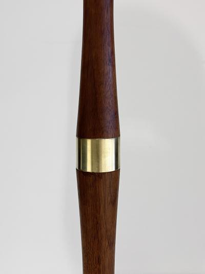 Paul McCobb VINTAGE BRASS AND WALNUT FLOOR LAMP