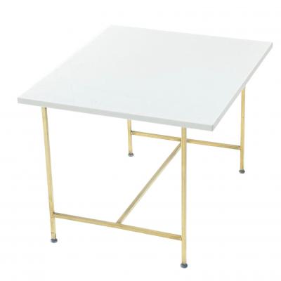 Paul McCobb Vitrolite and Brass Side End Table 1960