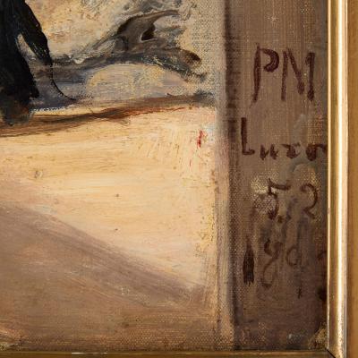 Paul Meyerheim Antique German Orientalist oil painting of an Egyptian temple by Meyerheim