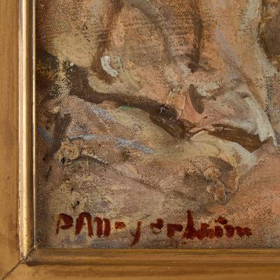 Paul Meyerheim Antique German Orientalist oil painting of an Egyptian temple by Meyerheim