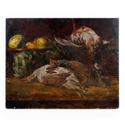 Paul Meyerheim Paul Frederich Meyerheim Still Life with Fowl 1888