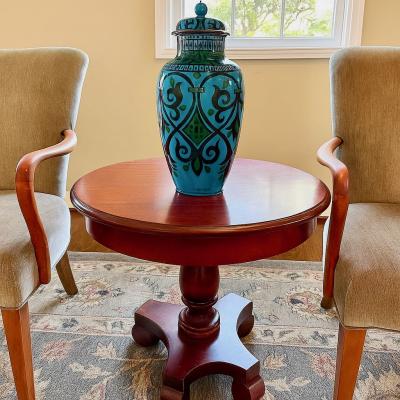 Paul Milet Paul Milet for S vres Lidded Amphora Vase Decorated by L Bourgeot France