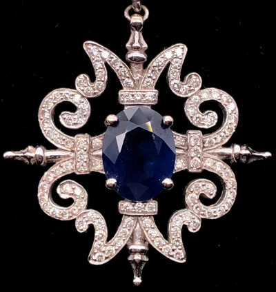 Paul Morelli 18 Karat Paul Morelli Pave Garden Gate Double Dangle Earring