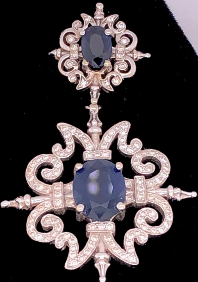 Paul Morelli 18 Karat Paul Morelli Pave Garden Gate Double Dangle Earring