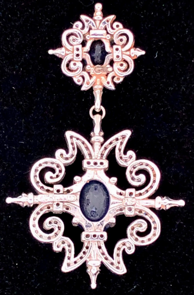Paul Morelli 18 Karat Paul Morelli Pave Garden Gate Double Dangle Earring