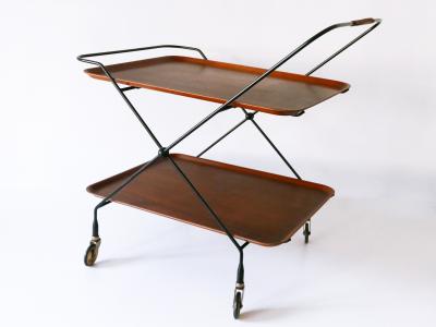 Paul Nagel Mid Century Folding Bar Cart or Trolly by Paul Nagel for JIE Gantofta Sweden