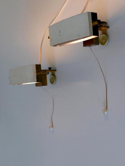 Paul Neuhaus Leuchten Set of Two Elegant Mid Century Bed Clamp Sconces by Paul Neuhaus Germany 1950s