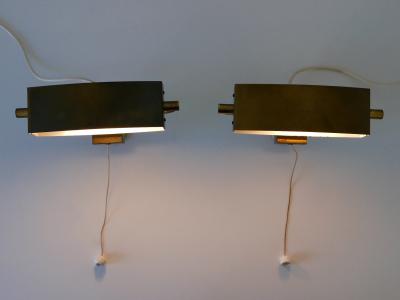 Paul Neuhaus Leuchten Set of Two Elegant Mid Century Bed Clamp Sconces by Paul Neuhaus Germany 1950s