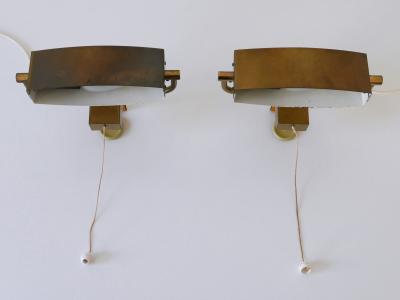 Paul Neuhaus Leuchten Set of Two Elegant Mid Century Bed Clamp Sconces by Paul Neuhaus Germany 1950s