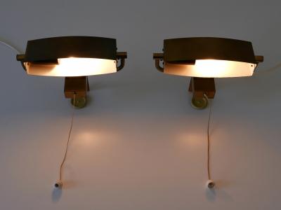 Paul Neuhaus Leuchten Set of Two Elegant Mid Century Bed Clamp Sconces by Paul Neuhaus Germany 1950s