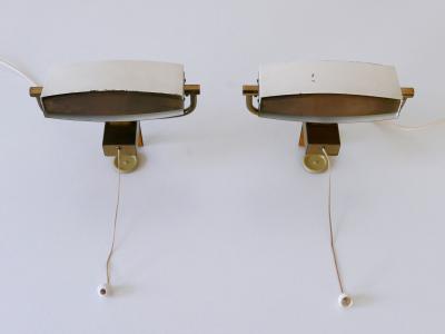 Paul Neuhaus Leuchten Set of Two Elegant Mid Century Bed Clamp Sconces by Paul Neuhaus Germany 1950s