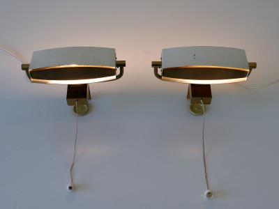 Paul Neuhaus Leuchten Set of Two Elegant Mid Century Bed Clamp Sconces by Paul Neuhaus Germany 1950s