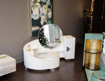 Paul Poiret Curved Art Deco Modern Vanity Set By Paul Poiret