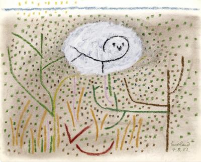 Paul Rand Untitled Owl in the Grass