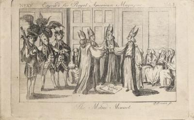 Paul Revere THE MITRED MINUET FROM THE ROYAL AMERICAN MAGAZINE VOL I NO 10
