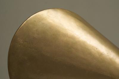 Paul Schatz Large Geometrical Sculpture in Sand Cast Brass