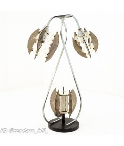Paul Secon for Sompex Mid Century String and Chrome Lamp