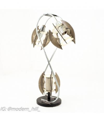 Paul Secon for Sompex Mid Century String and Chrome Lamp