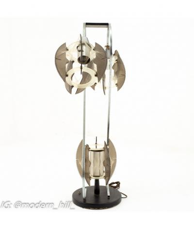 Paul Secon for Sompex Mid Century String and Chrome Lamp