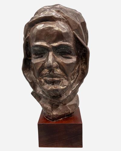 Paul Serst Head of a Berber man terracotta sculpture Paul Serst Belgium circa 1940