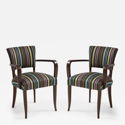 Paul Smith French 1940s Paul Smith Striped Armchairs
