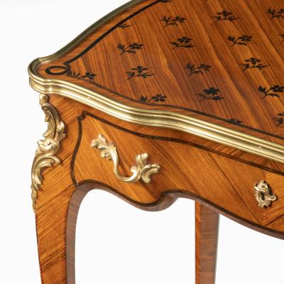 Paul Sormani A delicate Napoleon III kingwood parquetry side table attributed to Sormani