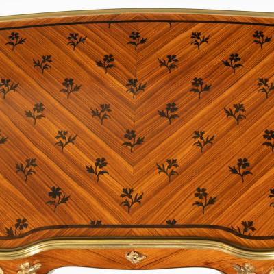 Paul Sormani A delicate Napoleon III kingwood parquetry side table attributed to Sormani