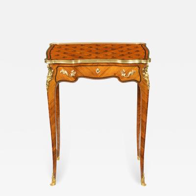 Paul Sormani A delicate Napoleon III kingwood parquetry side table attributed to Sormani