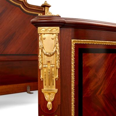 Paul Sormani Antique French gilt bronze and mahogany bed by Paul Sormani