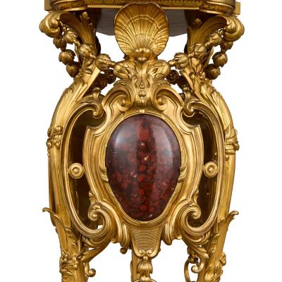 Paul Sormani Large pair of antique French marble and ormolu candelabra by Paul Sormani