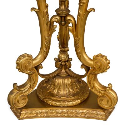 Paul Sormani Large pair of antique French marble and ormolu candelabra by Paul Sormani
