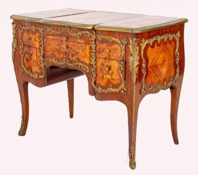 Paul Sormani Louis XV Parquetry Vanity Table by Paul Seormani