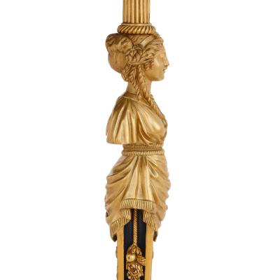 Paul Sormani Neoclassical style French antique ormolu and marble side table