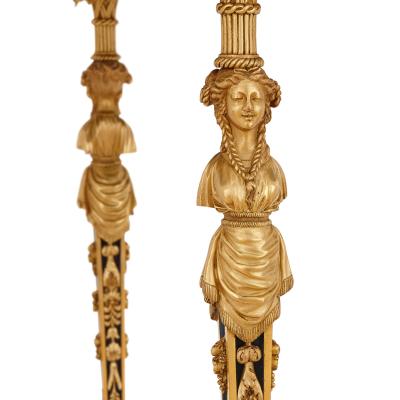 Paul Sormani Neoclassical style French antique ormolu and marble side table