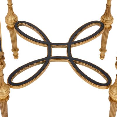 Paul Sormani Neoclassical style French antique ormolu and marble side table