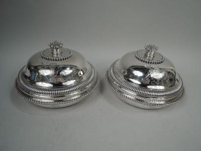 Paul Storr Pair of Paul Storr English Georgian Neoclassical Vegetable Dishes 1805