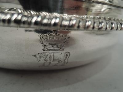 Paul Storr Pair of Paul Storr English Georgian Neoclassical Vegetable Dishes 1805