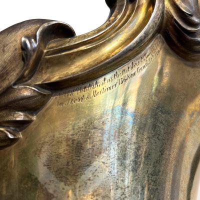 Paul Storr Very large antique English silver gilt equestrian trophy by Paul Storr