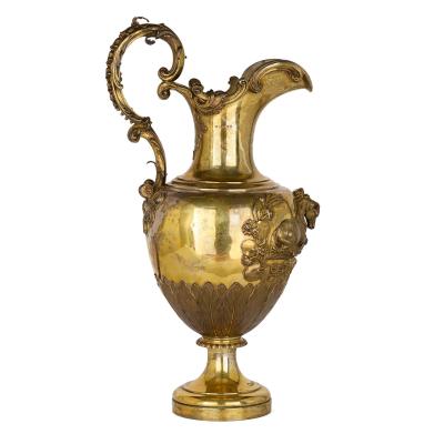Paul Storr Very large antique English silver gilt equestrian trophy by Paul Storr