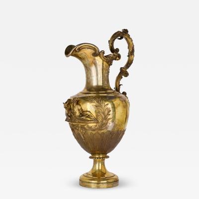 Paul Storr Very large antique English silver gilt equestrian trophy by Paul Storr