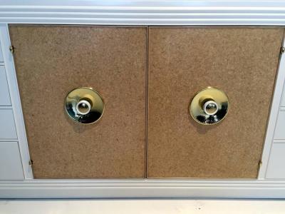 Paul T Frankl Paul Frankl Sideboard with Lacquered Cork and Brass