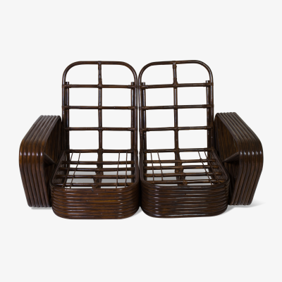 Paul T Frankl Paul Frankl Style Five Piece Modular Sectional in Dark Chocolate