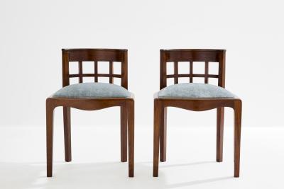 Paul T Frankl Paul T Frankl pair of side chairs curly walnut mohair velvet 1933