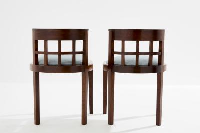 Paul T Frankl Paul T Frankl pair of side chairs curly walnut mohair velvet 1933