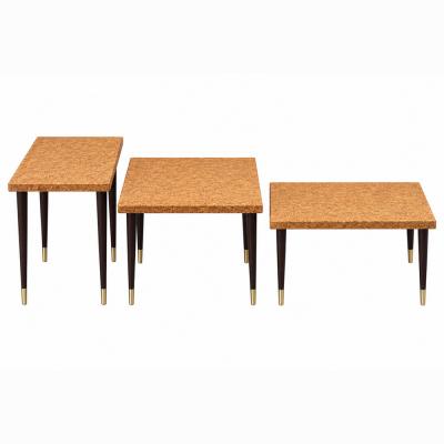 Paul T Frankl Set of 3 Cork Top Paul T Frankl Nesting Tables